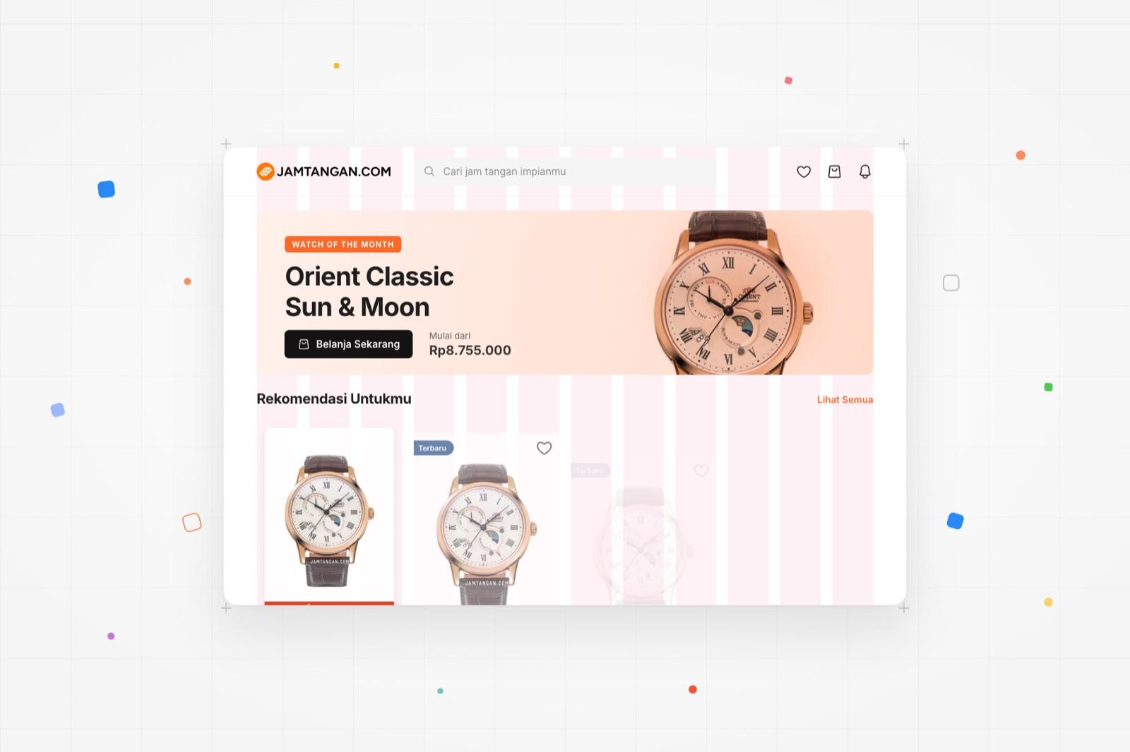 The refreshed Jamtangan.com homepage built on Movement